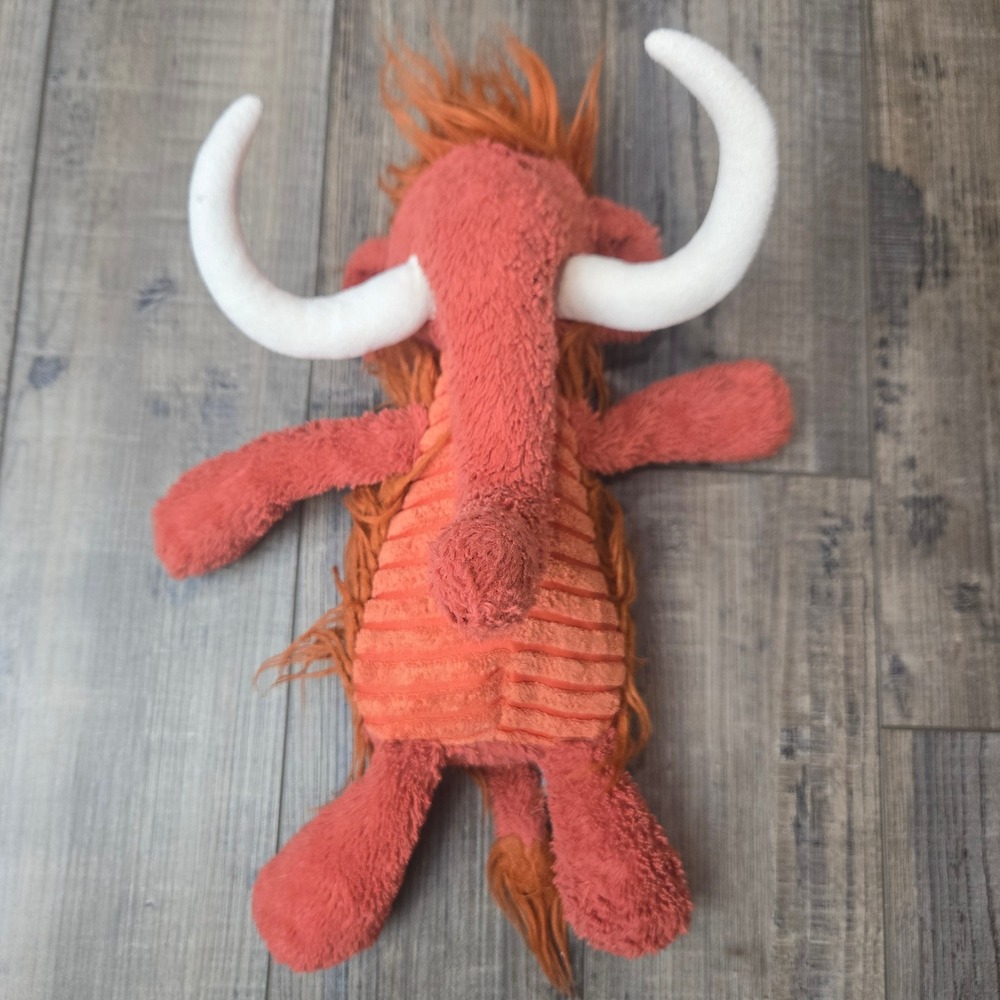 Jellycat Little Mammoth Plush Rust Orange Woolly Stuffed Animal Prehistoric Toy
